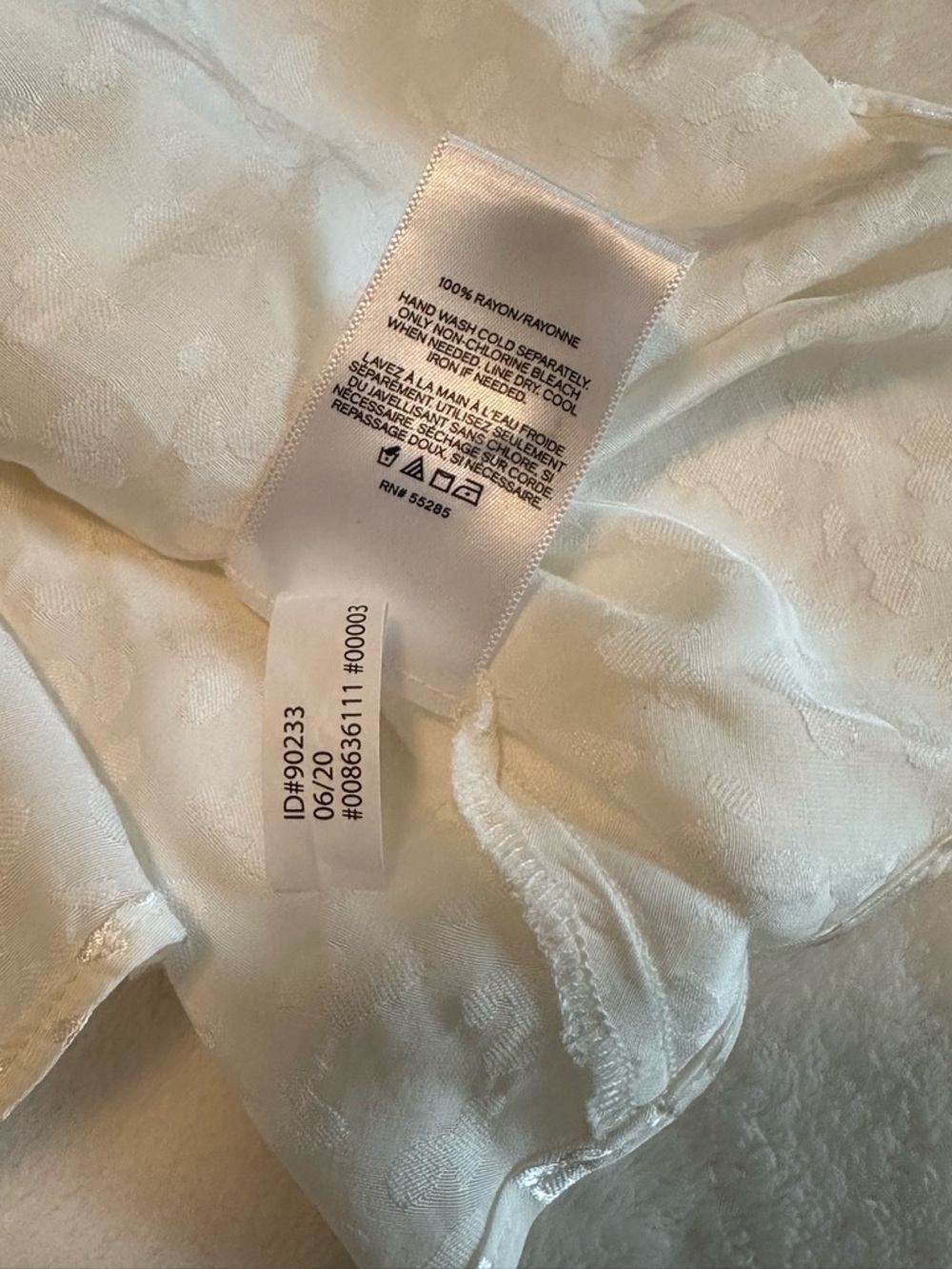 Express Cream Ruffle-Front Satin Camisole Large NWT - Picture 7 of 7